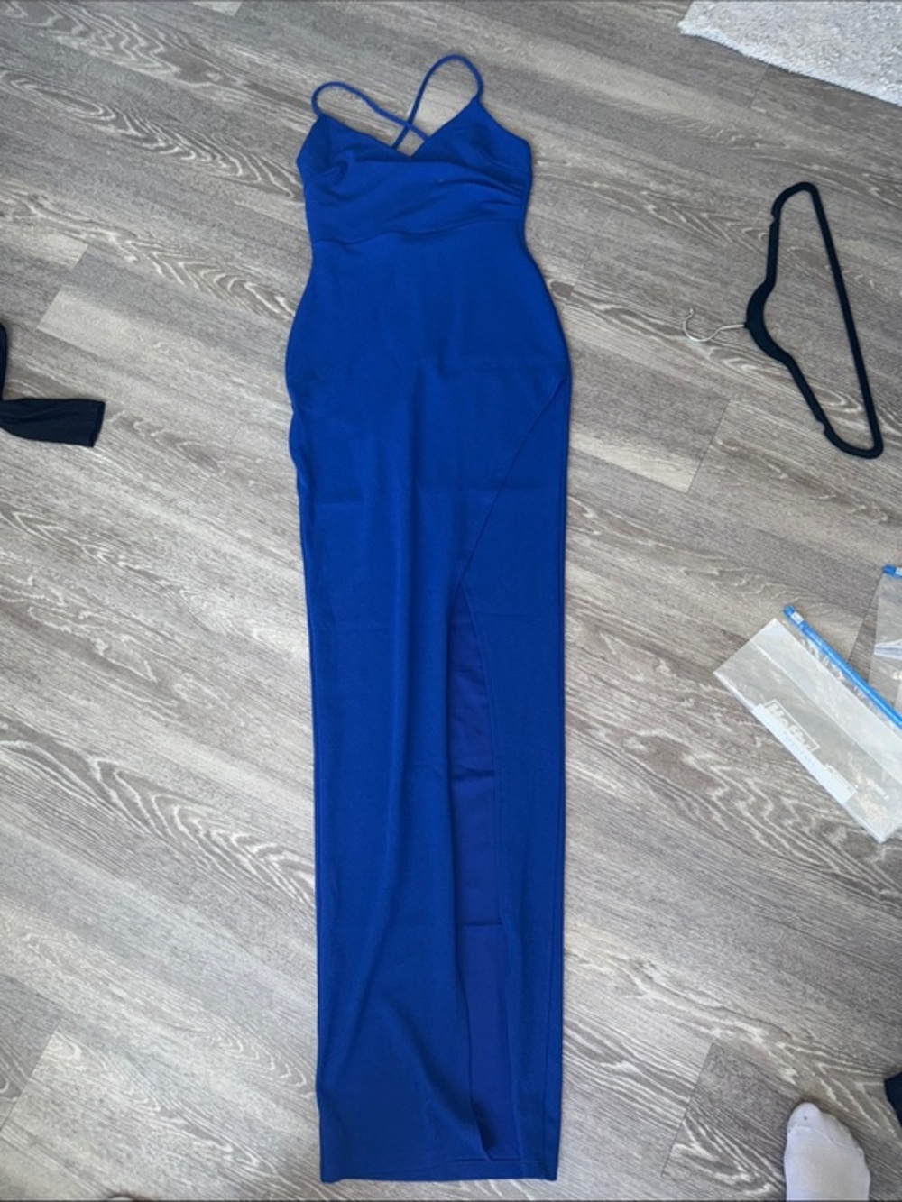 Windsor Giselle Formal High Slit Crepe Dress